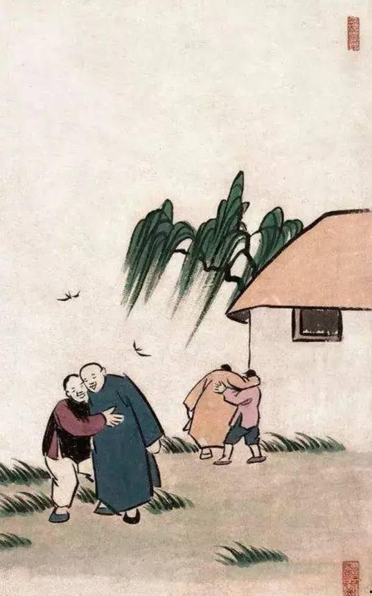 丰子恺 吃瓜图,吃瓜图里的闲适生活